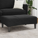 Footstool Dark Grey Velvet