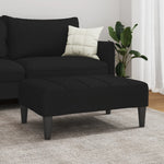 Stylish Footstool Black Fabric