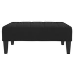 Stylish Footstool Black Fabric