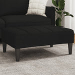 Stylish Footstool Black Fabric