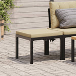 Durable Garden Stool with Cushion in Black