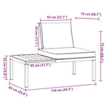 Refined Garden Bench with Cushions Black Lounge Area Home Comfort