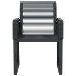 Garden Chairs 4 pcs Black Poly Rattan