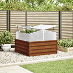 Raised Garden Bed Greenhouse Combo Weathering Steel | HomeAndLiving