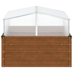 Raised Garden Bed Greenhouse Combo Weathering Steel | HomeAndLiving
