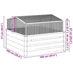Raised Garden Bed Greenhouse Combo Weathering Steel | HomeAndLiving