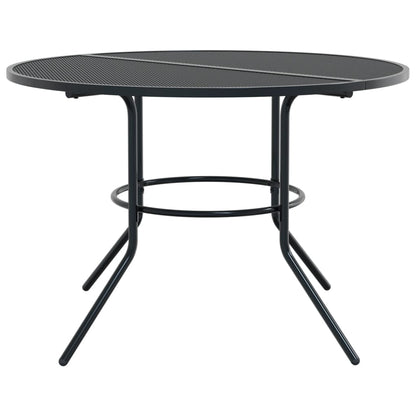 Patio Table Round Anthracite Powder-coated Steel