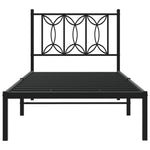 Metal Bed Frame with Headboard Black\White