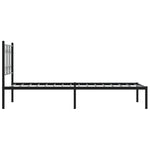 Metal Bed Frame with Headboard Black\White