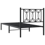 Metal Bed Frame with Headboard Black\White