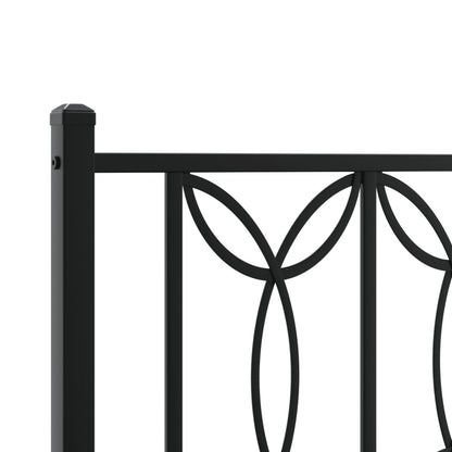 Metal Bed Frame with Headboard Black\White