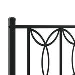 Metal Bed Frame with Headboard Black\White