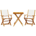 Premium 3 Piece Bistro Set Cream Relaxing Seating Home Comfort