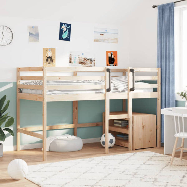  Stylish Kids' Loft Bed without Mattress Solid Wood Pine