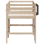 Kids' Loft Bed without Mattress Single Solid Wood Pine