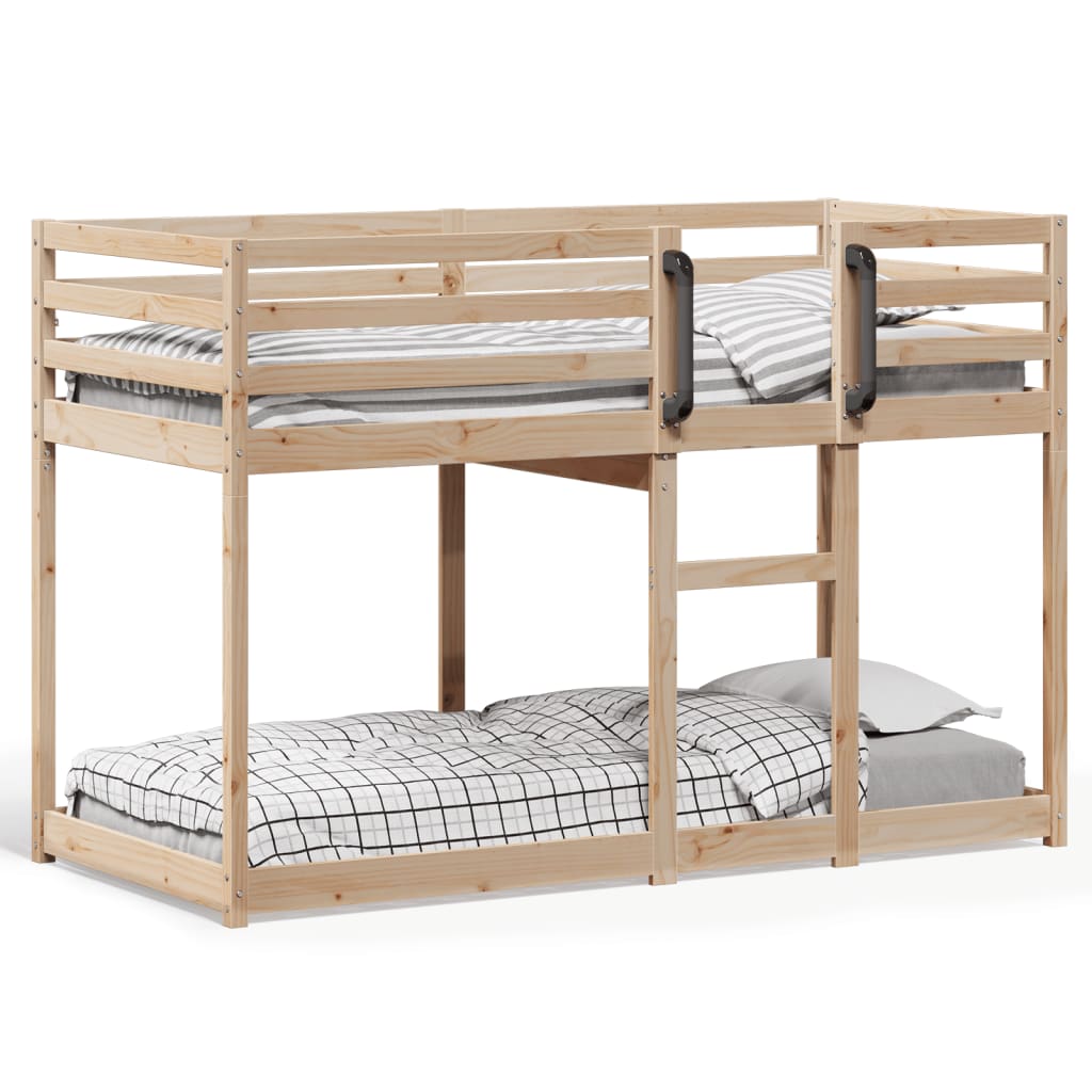Single Bunk Bed Solid Pine Wood Loft Bed with Slatted Base Compact Design