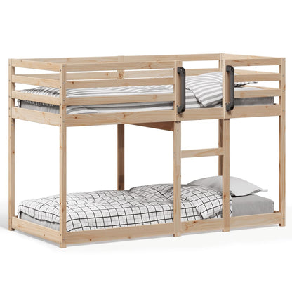 Single Bunk Bed Solid Pine Wood Loft Bed with Slatted Base Compact Design
