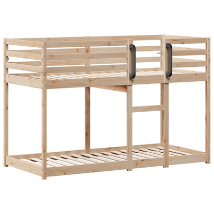 Single Bunk Bed Solid Pine Wood Loft Bed with Slatted Base Compact Design