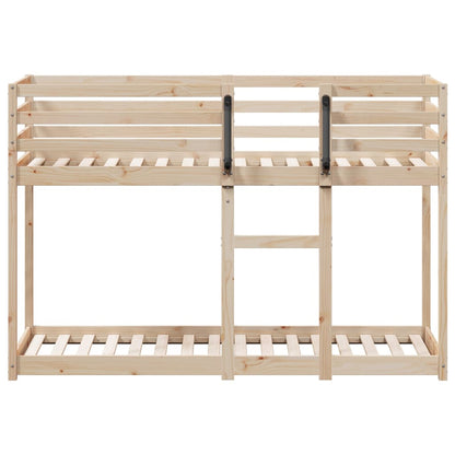 Single Bunk Bed Solid Pine Wood Loft Bed with Slatted Base Compact Design