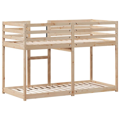 Single Bunk Bed Solid Pine Wood Loft Bed with Slatted Base Compact Design