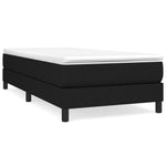 Box Spring Bed with Mattress Black King Single Size Fabric