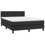 Sleek and Stylish Black Queen Size Box Spring Bed with Mattress