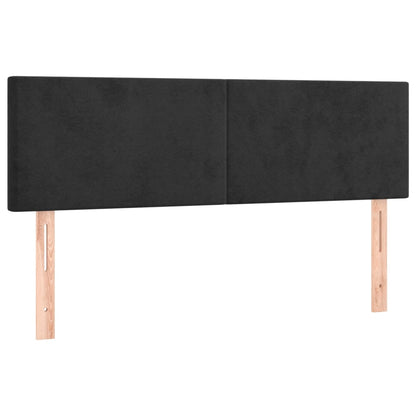 Black Box Spring Bed with Pocket Spring Velvet Mattress Double Size