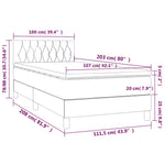 Black Fabric King Single Box Spring Bed with Pocket Spring Mattress