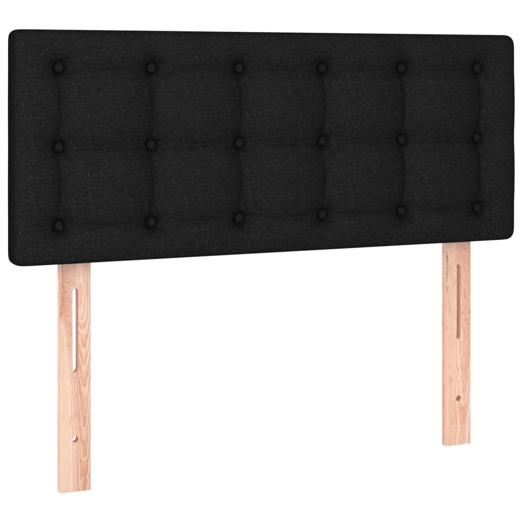 Black King Single Box Spring Bed with Pocket Spring Mattress and LED
