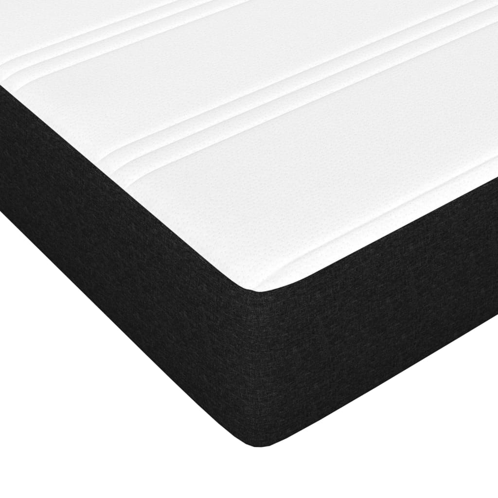 Black King Single Box Spring Bed with Pocket Spring Mattress and LED