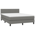 Stylish and Comfortable Box Spring Bed with Mattress & LED Lights in Queen Size