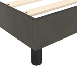 Dark Grey Velvet Bed with LED Features and Removable Mattress Topper King Single