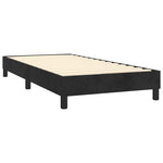 Black Velvet Box Spring Bed King Single with Pocket Spring Mattress and LED