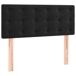 Black Velvet Box Spring Bed King Single with Pocket Spring Mattress and LED
