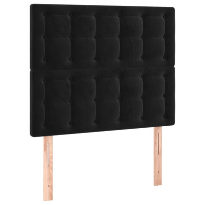 Black Velvet Box Spring Bed Pocket Spring Mattress King Single Size with Topper