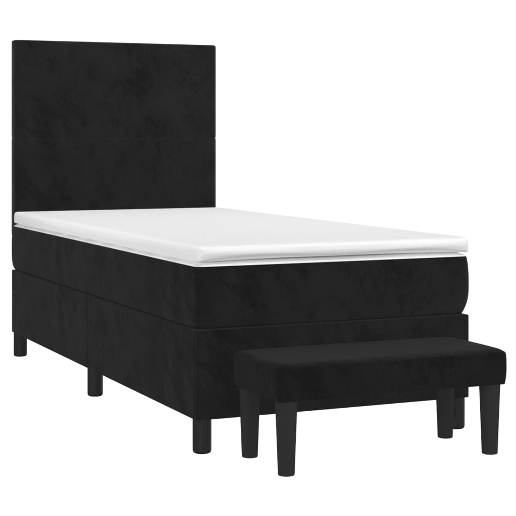 Black Box Spring Bed with LED Pocket Spring Fabric Mattress King Single