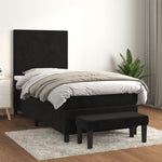 Black Box Spring Bed with LED Pocket Spring Fabric Mattress King Single