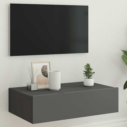TV Cabinet with LED Lights Grey