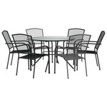 Stackable Garden Chair Set 7 Piece Anthracite