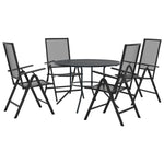 Reclining Garden Chair Set 5 Piece Anthracite