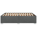 Bed Frame without Mattress Dark Grey Queen Fabric