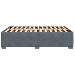 Bed Frame without Mattress Dark Grey Queen Velvet