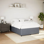 Bed Frame without Mattress Dark Grey Queen Velvet