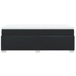 Black Box Spring Bed Faux Leather Frame with Pocket Spring Mattress King Single