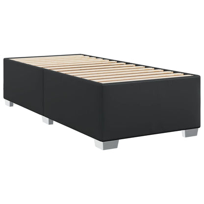 Black Box Spring Bed Faux Leather Frame with Pocket Spring Mattress King Single