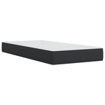 Black Box Spring Bed Faux Leather Frame with Pocket Spring Mattress King Single