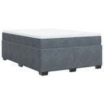 Box Spring Bed with Mattress Double Velvet