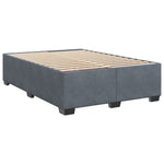 Box Spring Bed with Mattress Double Velvet