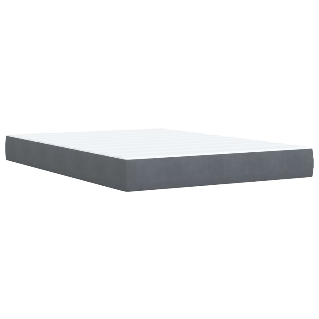 Box Spring Bed with Mattress Double Velvet