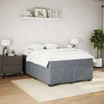 Box Spring Bed with Mattress Double Velvet